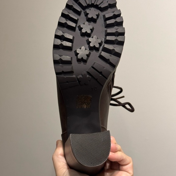 Brown Lace-Up Ankle Boots - Picture 2 of 7